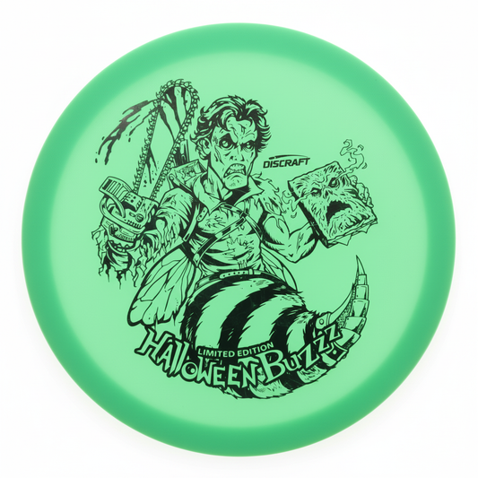 Innova Glow Buzz 2023 Halloween Stamp disc golf disc on white background